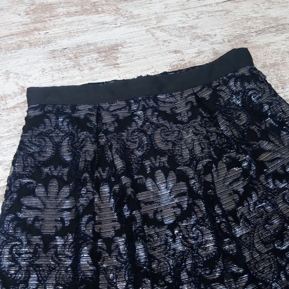 Painted Heart Chic Sparkly Lacey Patterned Lined Women's Skirt - Picture 5 of 16